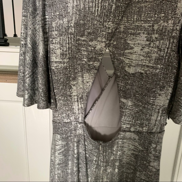 ABS Silver Metallic long Dress - Picture 3 of 5